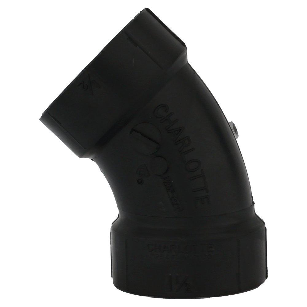 Black ABS DWV 45&deg; Elbow 