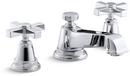 KOHLER Polished Chrome Two Handle Widespread Bathroom Sink Faucet 