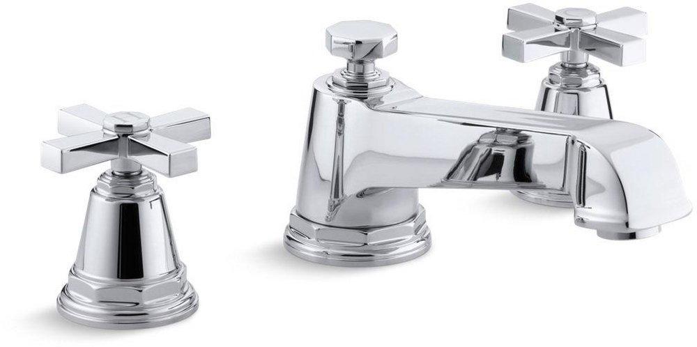 KOHLER Polished Chrome Double Cross Handle Trim Bath 