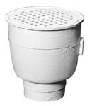 Zurn White 7-3/16 x 7-3/16 x 6 in. Floor Mount Cast Iron Floor Sink 
