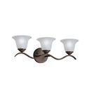 100W 3-Light Medium Base Wall Sconce in Tannery Bronze