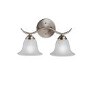 100 W 2-Light Medium Wall Sconce in Brushed Nickel