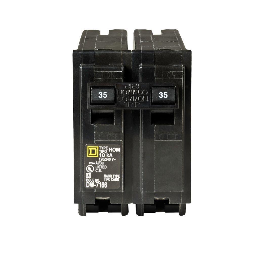 Square D Company 120/240V 2-Pole Miniature Circuit Breaker 