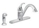 Single Handle Kitchen Faucet with Side Spray in Polished Chrome