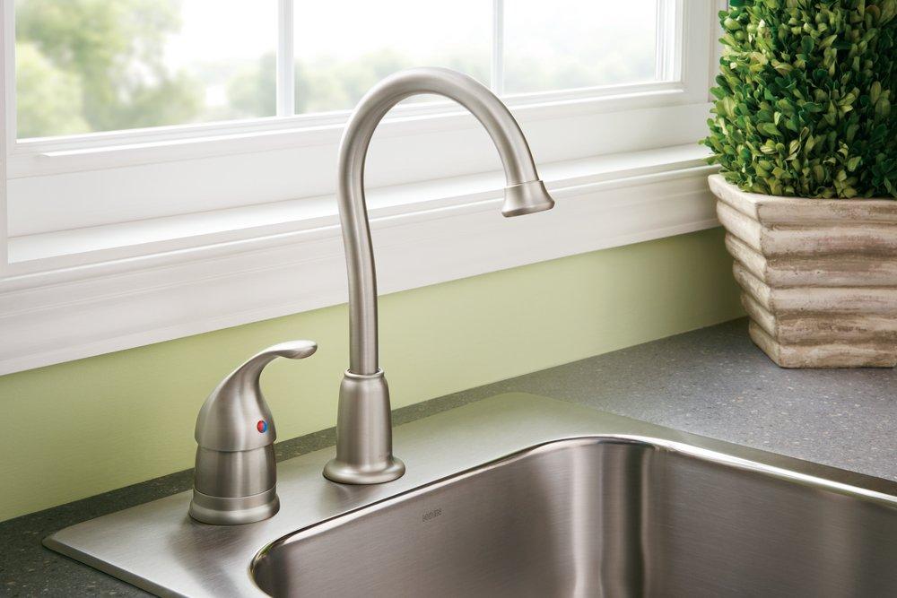 Moen Polished Chrome Single Lever Handle Bar Faucet 