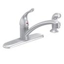 Moen Brushed Chrome Single Handle Kitchen Faucet with Side Spray 
