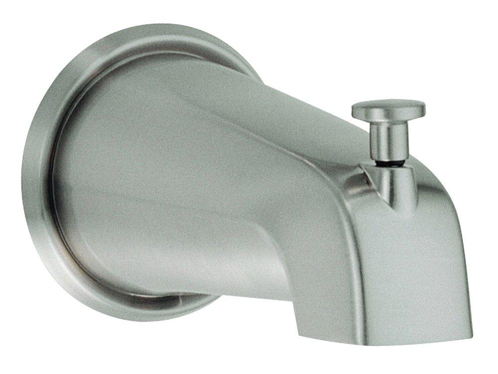 Gerber Plumbing Brushed Nickel 5-1/2 in. Wall Mount Tub Spout with Diverter 