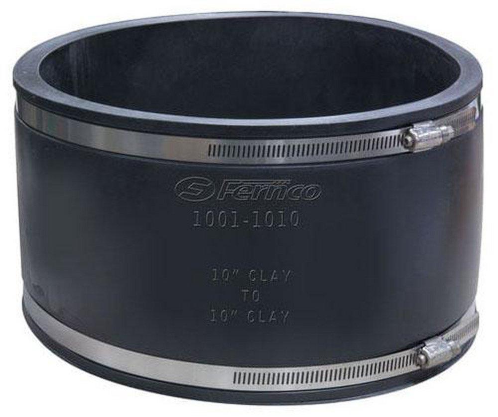 Fernco Clamp Plastic Coupling with Stainless Steel Band 
