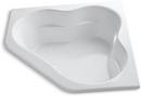 KOHLER White 60 x 60 in. Soaker Drop-In Bathtub Center Drain 