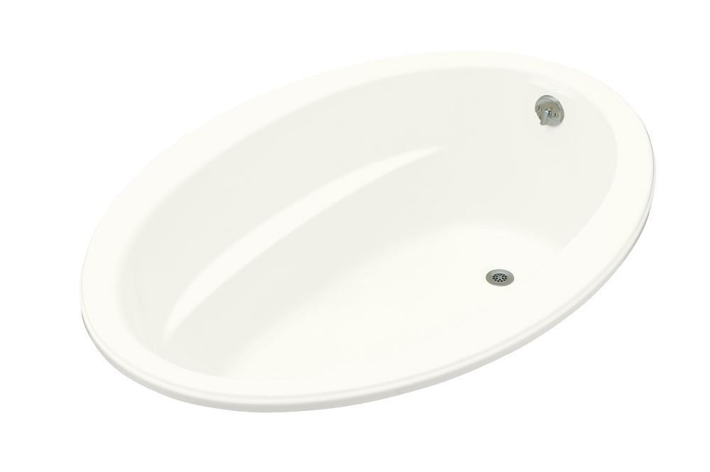 KOHLER White 60 x 42 in. Drop-In Bathtub with Reversible Drain 