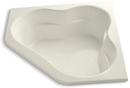 60 x 60 in. Drop-In Bathtub with Center Drain in Biscuit