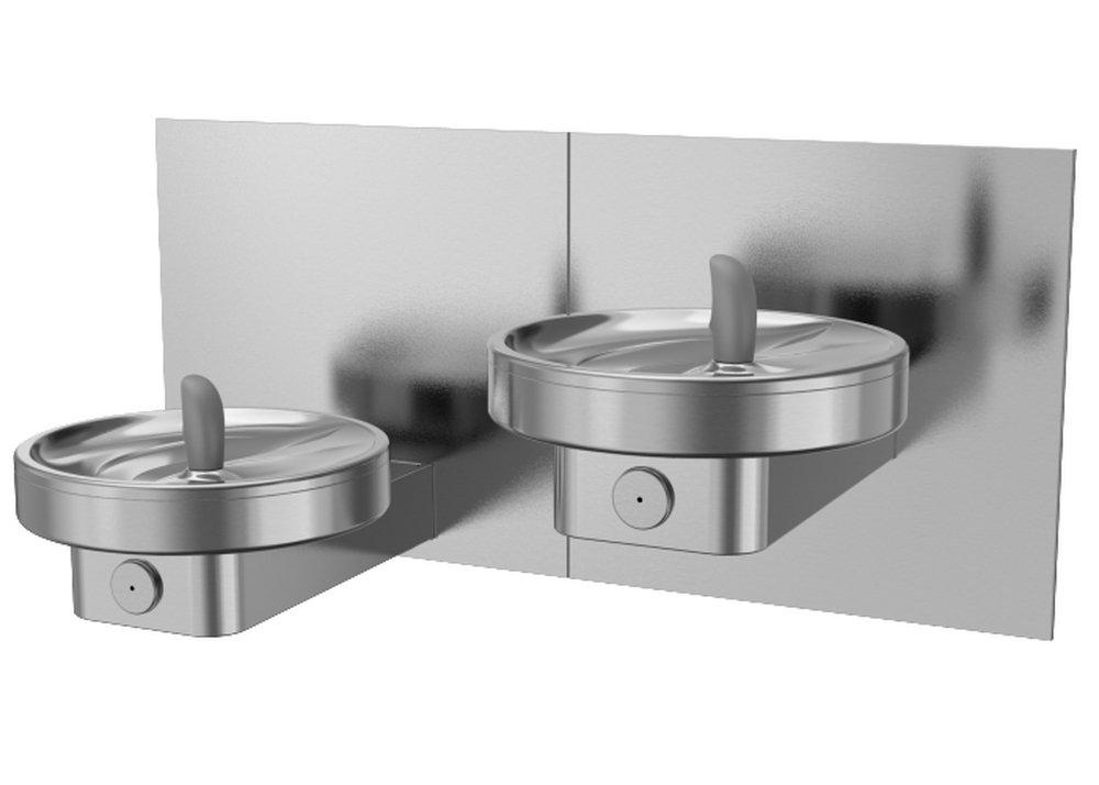 Oasis Brushed Stainless Steel Non-Refrigerated Bi-Level Drinking Fountain 