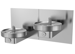 Wall Mount Bi-Level Modular Drinking Fountian in Steel Finish