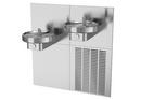 Wall Mount Bi-Level Modular Drinking Fountian in Steel Finish, Refrigerated