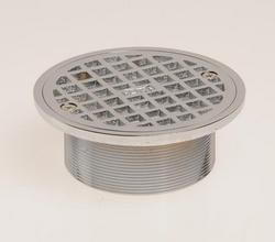 8 in. Adjustable Strainer with Round Grate Top Nickel Bronze