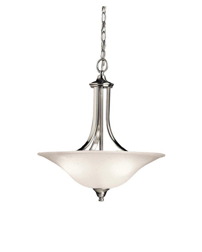 Kichler Lighting Brushed Nickel 19 in. 100W 3-Light Medium Incandescent Pendant 