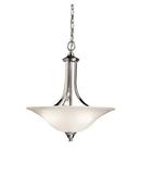 Kichler Lighting Brushed Nickel 19 in. 100W 3-Light Medium Incandescent Pendant 