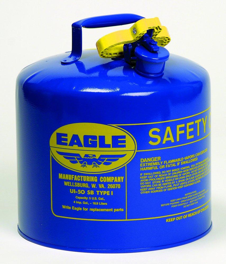 Eagle Blue Safety Can with Non-Sparking Flame Arrestor in Blue 