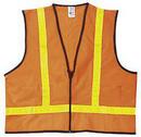 XL Size Vest with Reflect Stripe in Orange