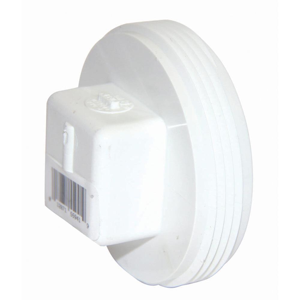 White PVC DWV Plug 