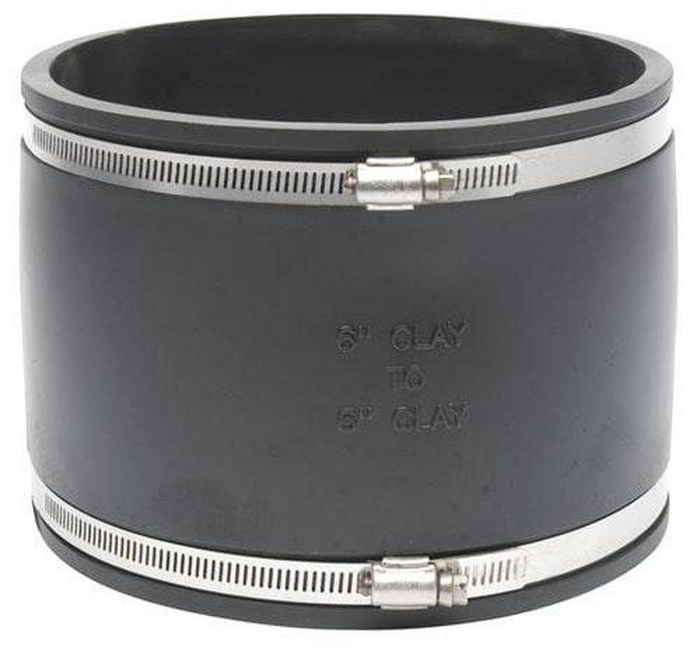 Fernco Clamp Plastic Coupling with Stainless Steel Band 