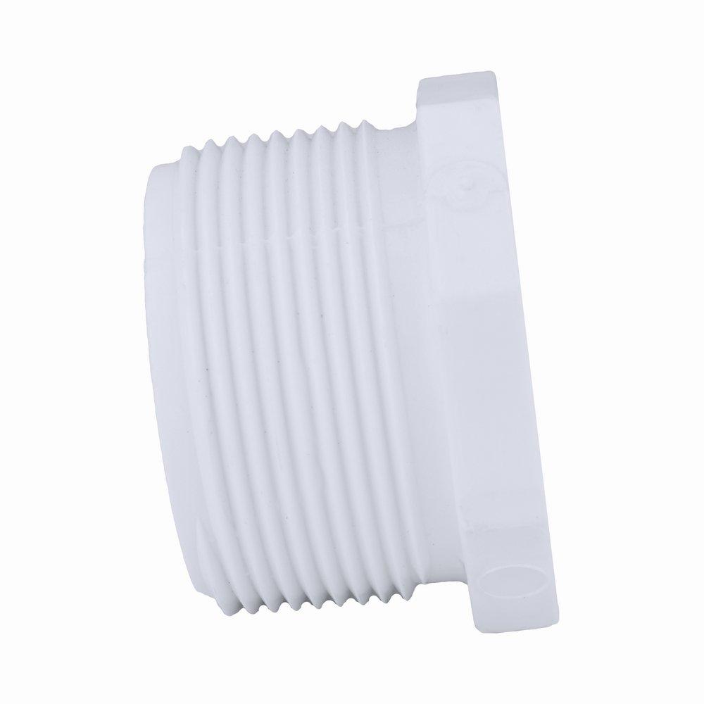 White PVC Schedule 40 Male x Female Threaded Bushing 