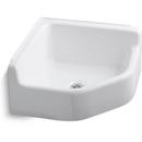 KOHLER White 28 x 28 in. Cast Iron Service Sink 