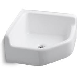 28 x 28 in. Cast Iron Service Sink White