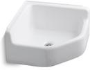 KOHLER White 28 x 28 in. Cast Iron Service Sink 