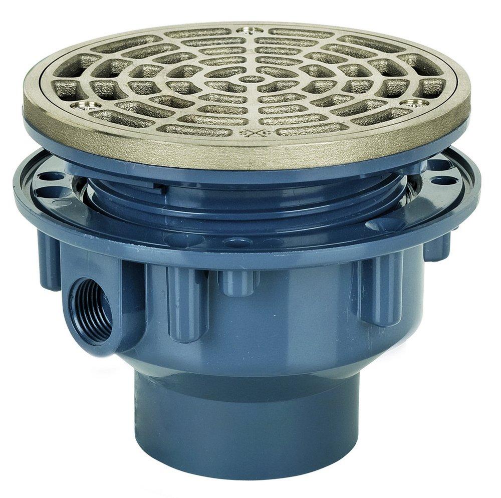 Sioux Chief Nickel Bronze Inside Caulk Plastic Floor Drain 