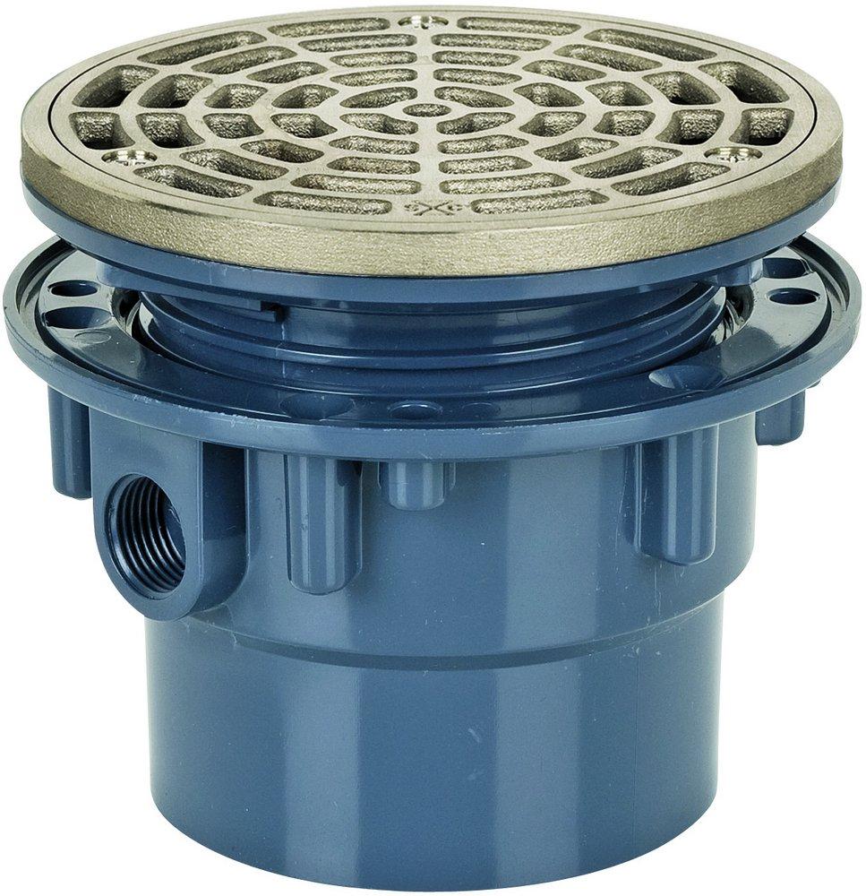 Sioux Chief Nickel Bronze Inside Caulk Plastic Floor Drain 