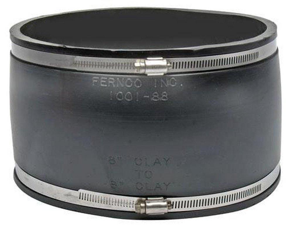 Fernco Clamp Plastic Coupling with Stainless Steel Band 