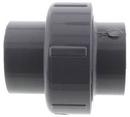 Grey Socket 2000# Straight Schedule 80 PVC Union with EPDM O-Ring Seal 