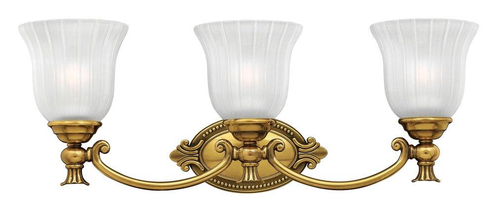 Hinkley Burnished Brass 100 W 3-Light Medium Sconce 