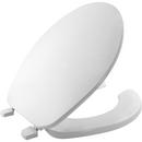 Bemis White Plastic Round Open Front with Cover Toilet Seat 