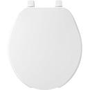 Bemis White Plastic Round Open Front with Cover Toilet Seat 