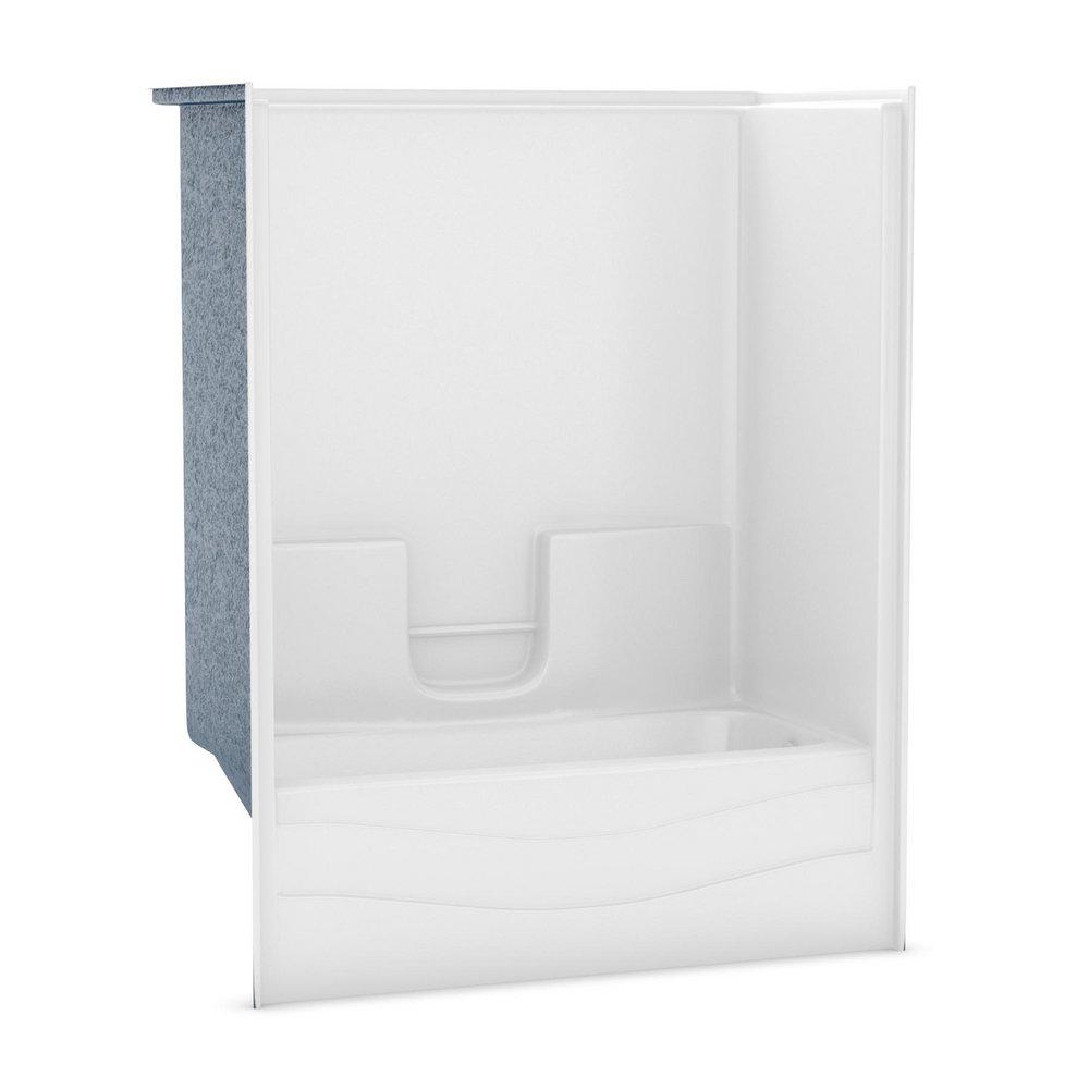 Aker by MAAX White 60 x 30 in. Tub & Shower Unit in White 
