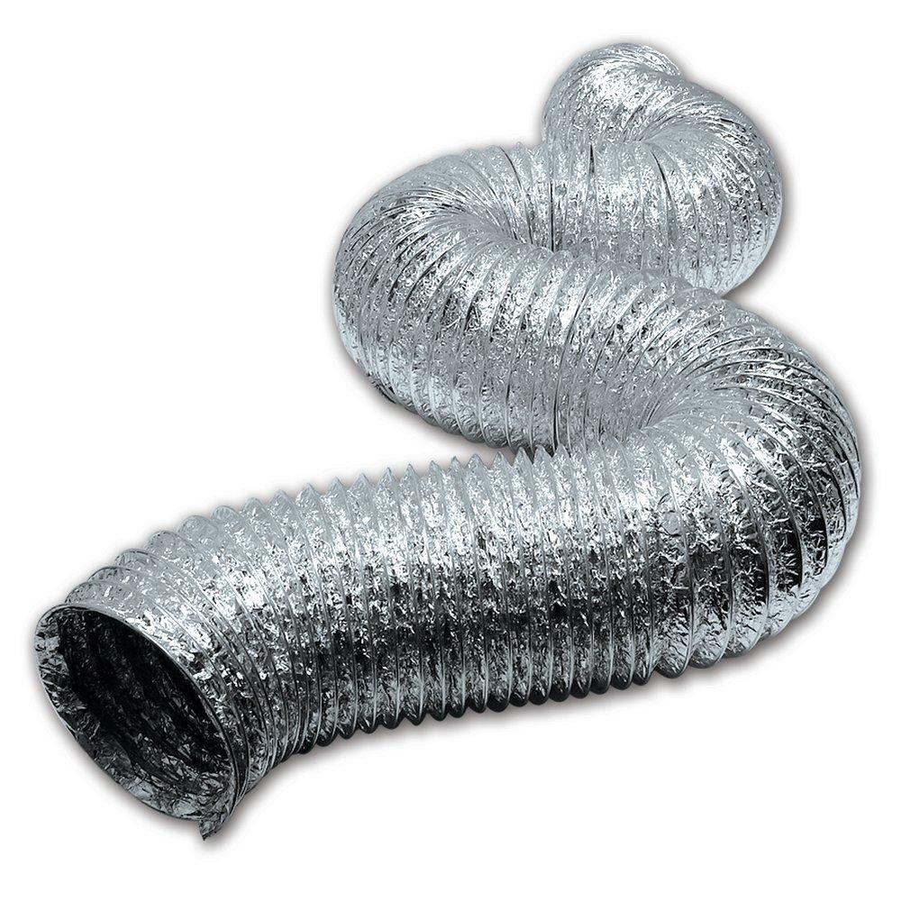 Lambro Industries Silver 50 ft. Silver Uninsulated Flexible Air Duct 