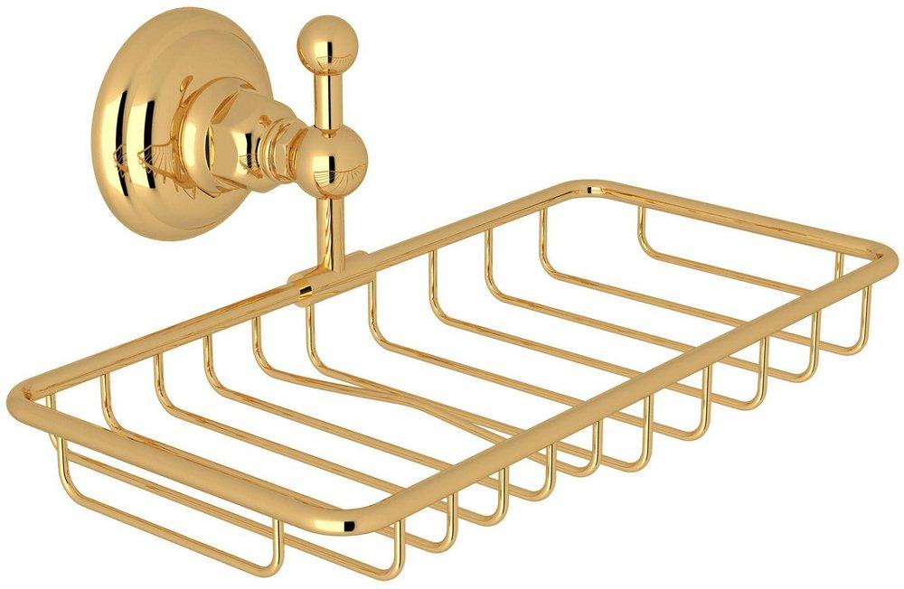 ROHL&reg; Inca Brass MOUNTED Double SOAP Basket Holder 