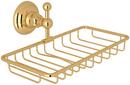 ROHL&reg; Inca Brass MOUNTED Double SOAP Basket Holder 