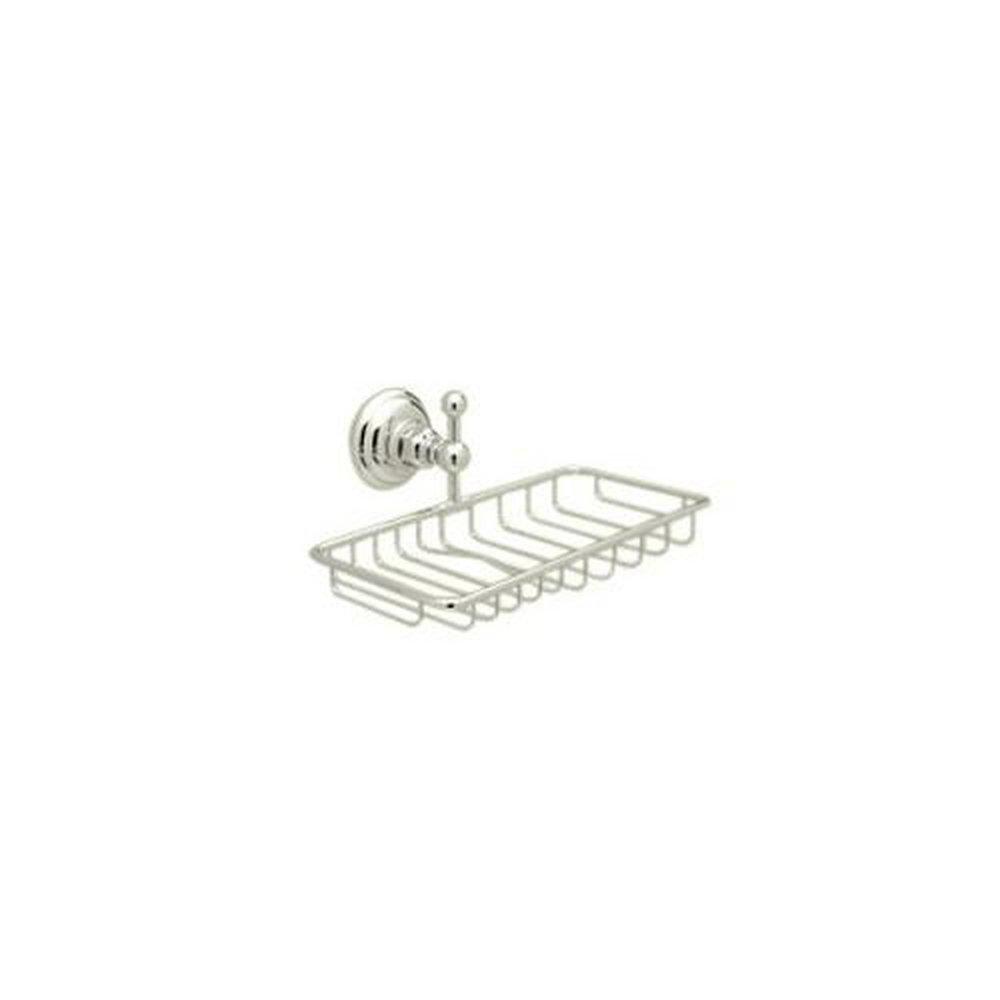 ROHL&reg; Polished Nickel Wall Mount Double Soap Basket Holder 
