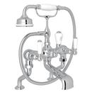 Deckmount Tub Faucet with Triple Lever Handle in Polished Chrome