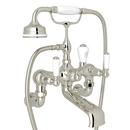 Perrin & Rowe Polished Nickel Three Handle Wall Mount Filler 