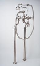 Perrin & Rowe Polished Nickel Two Cross Handle Floor Mount Filler Trim Only 