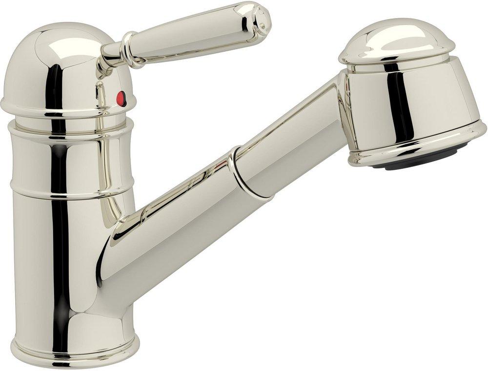 ROHL&reg; Polished Nickel Single Handle Pull Out Kitchen Faucet 