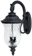 10 in. 60 W 3-Light Candelabra Wall Lantern in Black