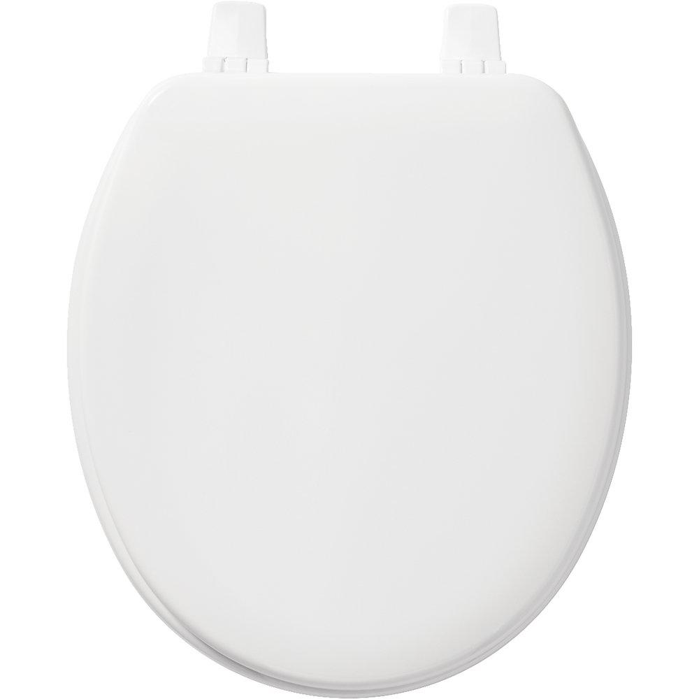 Bemis White Round Closed Front with Cover 