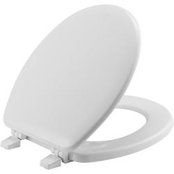 Round Closed Front Toilet Seat with Cover in White