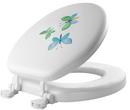 Round Closed Front Toilet Seat With Cover in White