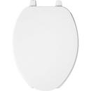 Bemis White Elongated Open Front Toilet Seat with Cover 